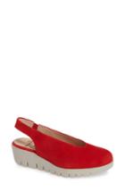 Women's Wonders C-33124 Slingback Wedge .5us / 38eu - Red