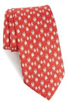 Men's Salvatore Ferragamo Penguin Print Silk Tie, Size - Red