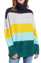 Women's Veronica Beard Adler Stretch Silk Sleeve Merino Wool Sweater
