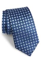 Men's David Donahue Check Silk X-long Tie, Size X-long - Blue