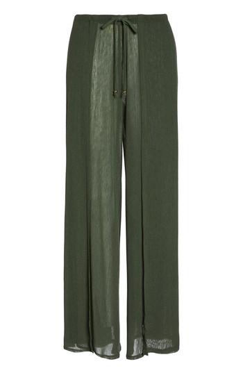 Women's Robin Piccone Francesca Wide Leg Cover-up Pants - Green