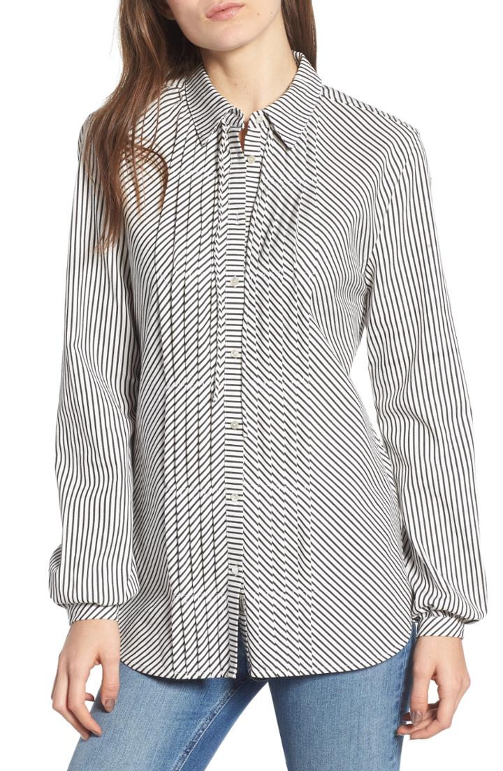 Women's Scotch & Soda Stripe Pleat Shirt