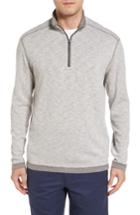 Men's Tommy Bahama Sea Glass Reversible Quarter Zip Pullover, Size - Grey