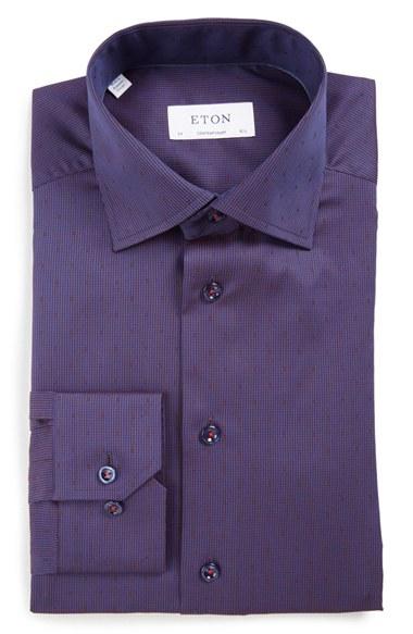 Men's Eton Contemporary Fit Dot Print Shirt