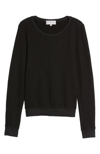 Women's Wildfox 'baggy Beach Jumper' Pullover, Size - Black