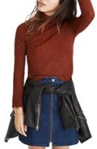 Women's Madewell Night Sparkle Turtleneck, Size - Red
