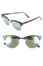 Women's Ray-ban Standard Clubmaster 51mm Mirrored Rainbow Sunglasses - Blue Rainbow