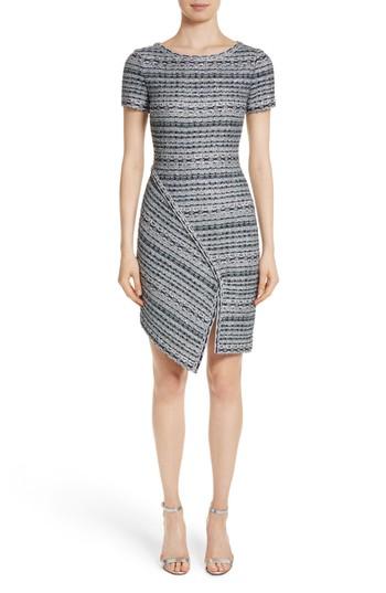 Women's St. John Collection Metallic Jacquard Dress - Grey