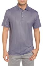 Men's Peter Millar Mordecai Geo Print Stretch Jersey Polo - Black