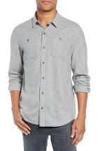 Men's Travis Mathew Hefe Regular Fit Flannel Sport Shirt, Size - Grey