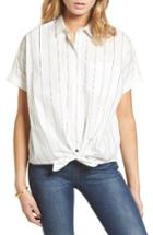 Women's Madewell Tie Front Shirt, Size - White