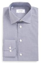 Men's Eton Contemporary Fit Microcheck Dress Shirt .5 - Blue