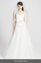 Women's Amsale Quinn French Lace Illusion Bodice Tulle Wedding Dress
