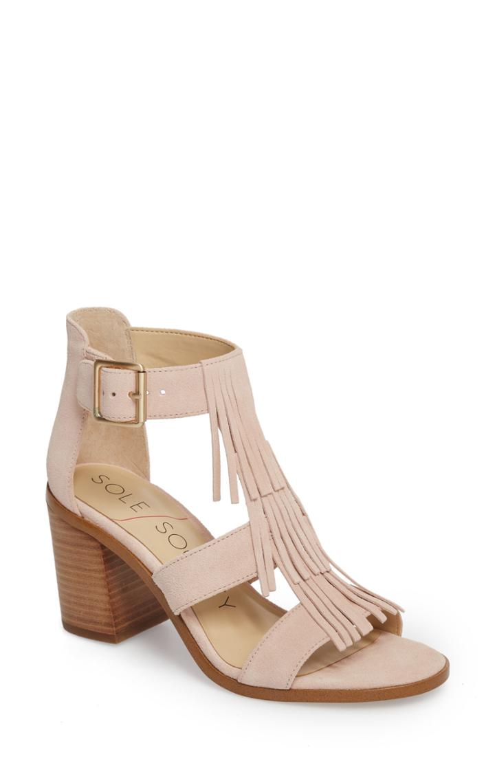 Women's Sole Society 'delilah' Fringe Sandal .5 M - Pink