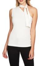 Women's 1.state Tie Neck One-shoulder Top, Size - Ivory