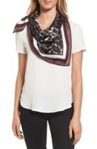 Women's Vince Camuto Racing Leopard Silk Square Scarf, Size - White