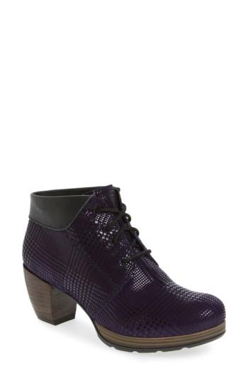 Women's Wolky 'jacquerie' Lace-up Bootie .5-9us / 40eu - Purple