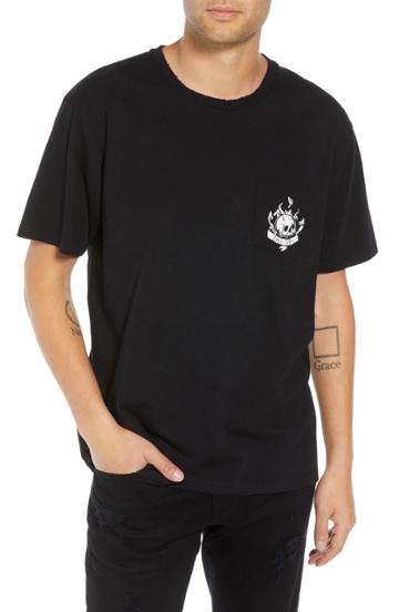 Men's The Kooples Lost Soul Pocket T-shirt - Black