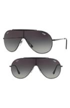 Women's Ray-ban 133mm Shield Sunglasses - Black Gradient
