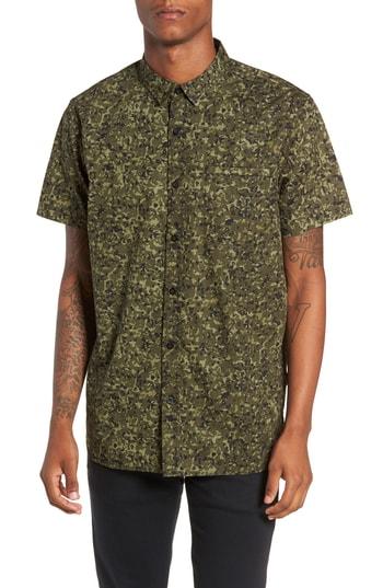 Men's Tavik Porter Camo Print Oxford Shirt - Green