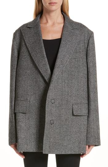 Women's Junya Watanabe Slit Sleeve Wool Jacket - Grey