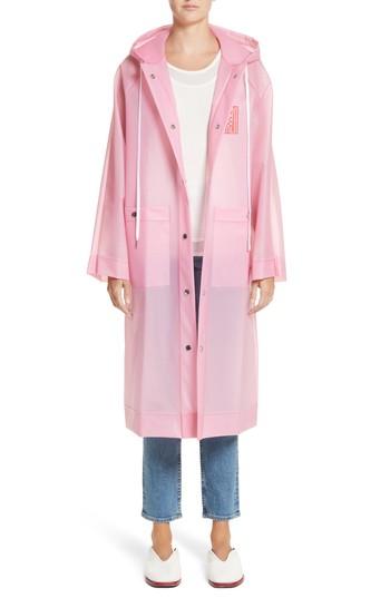 Women's Proenza Schouler Pswl Graphic Raincoat, Size - Pink