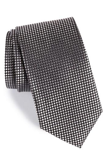 Men's Nordstrom Men's Shop Charlie Dot Silk Tie, Size X-long - Metallic