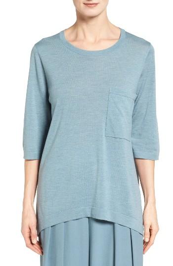 Women's Eileen Fisher Merino Wool Sweater, Size - Blue