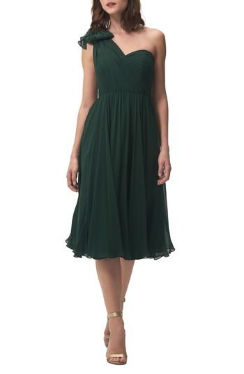 Women's Jenny Yoo Emmie Convertible Chiffon Tea-length Dress - Green
