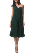 Women's Jenny Yoo Emmie Convertible Chiffon Tea-length Dress - Green