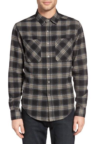 Men's Z.a.k. Brand Plaid Flannel Shirt - Grey
