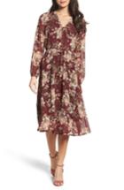 Women's Fraiche By J Blouson Midi Dress - Burgundy