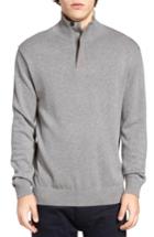 Men's French Connection Quarter Zip Sweater - Grey