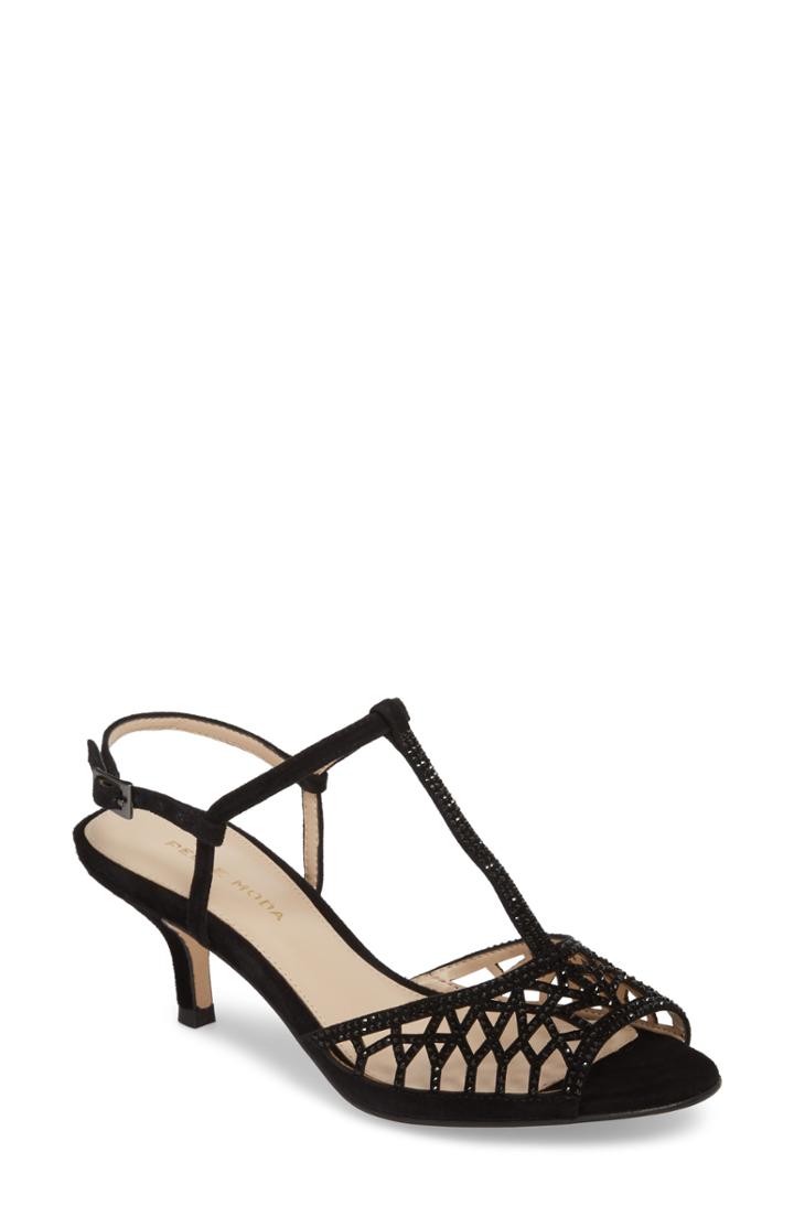Women's Pelle Moda Adaline Embellished Sandal M - Black