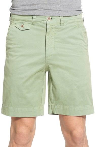Men's Vintage 1946 'sunny' Stretch Chino Shorts - Grey