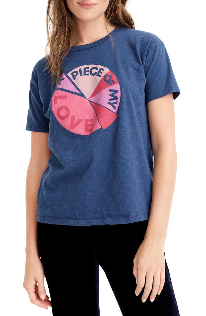 Women's J.crew Piece Of My Love Tee - Blue