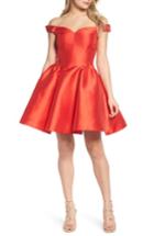 Women's Mac Duggal Off The Shoulder Fit & Flare Dress - Red
