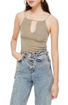 Women's Topshop Denim Bustier Us (fits Like 0-2) - Blue