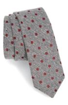 Men's The Tie Bar Revolve Dots Silk Tie, Size - Burgundy