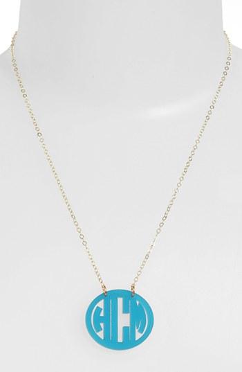 Women's Moon And Lola Small Personalized Monogram Pendant Necklace (nordstrom Exclusive)