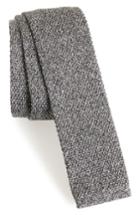 Men's Eleventy Solid Knit Silk Tie, Size - Grey