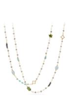Women's David Yurman Long Bead & Chain Necklace With Semiprecious Stones In 18k Gold