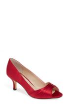 Women's Nina Chezare Peep Toe Pump .5 M - Red