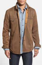 Men's Jeremiah 'colt' Regular Fit Sueded Cotton Blend Shirt Jacket - Brown