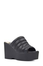 Women's Nine West Millie Quilted Platform Wedge M - Black