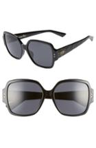 Women's Dior Lady Dior Stud 57mm Special Fit Square Sunglasses - Black