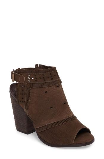 Women's Naughty Monkey Sweet Jackie Embossed Bootie Sandal M - Green