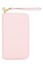 Women's Kikki.k Leather Zip-around Travel Wallet - Pink