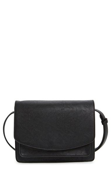 Sole Society 'michelle' Faux Leather Crossbody Bag - Black