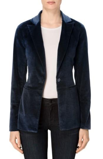 Women's J Brand Denise Velvet Blazer - Blue